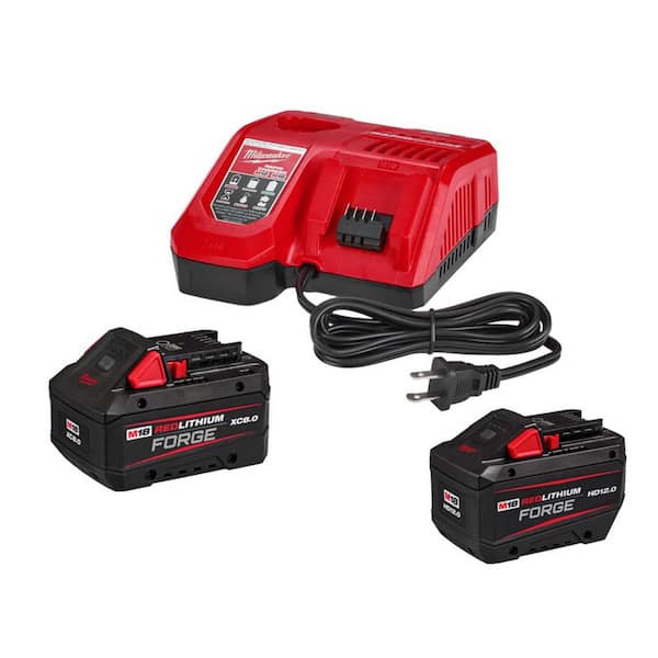 M18 18-Volt Lithium-Ion REDLITHIUM FORGE Starter Kit w/ 8. 0Ah & 12. 0Ah Battery and Rapid Charger