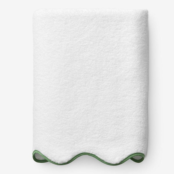 Company Cotton Scallop Green Cotton Bath Sheet