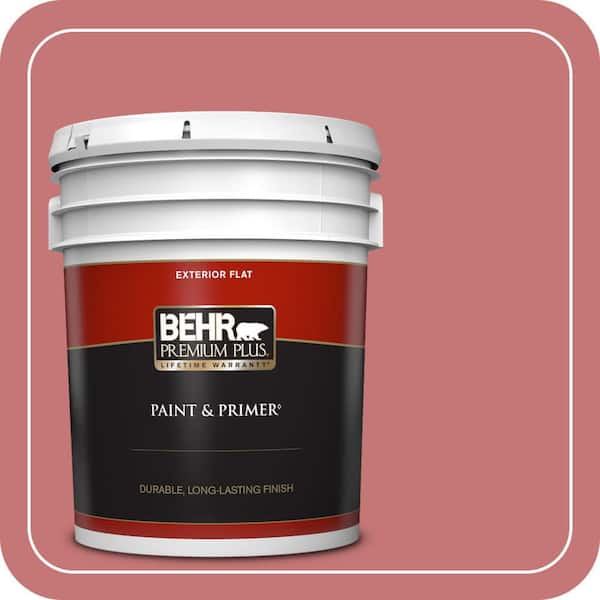 BEHR PREMIUM PLUS 5 gal. #150D-5 Deep Bloom Flat Exterior Paint & Primer