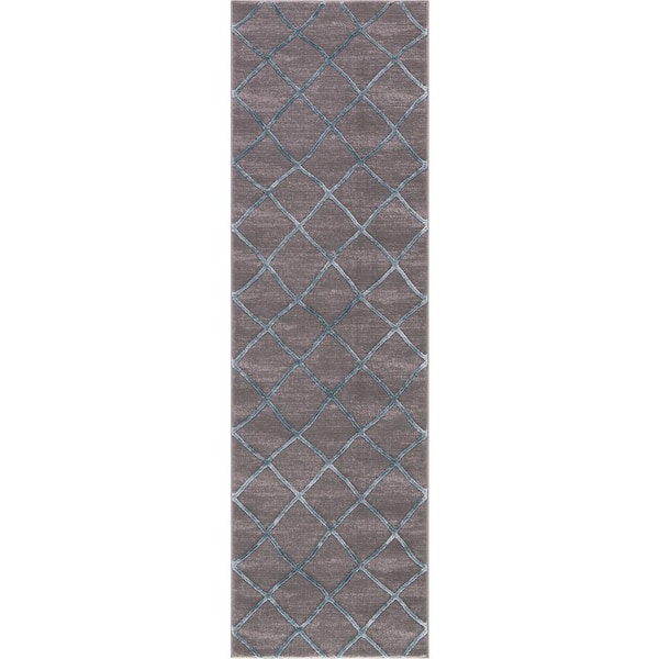Concord Global Trading Thema Teo Teal 2 ft. x 7 ft. Area Rug