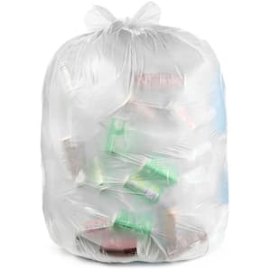 Commander 20-30 Gallon 0.59 Mil Clear Garbage Bags - 30 x 36 - Pack of 250 - for Contractor, Janitorial, & Industrial