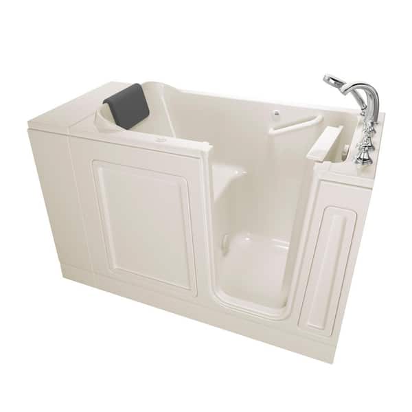American Standard Acrylic Luxury 48 in. Right Hand Walk-In Air Bathtub in Linen