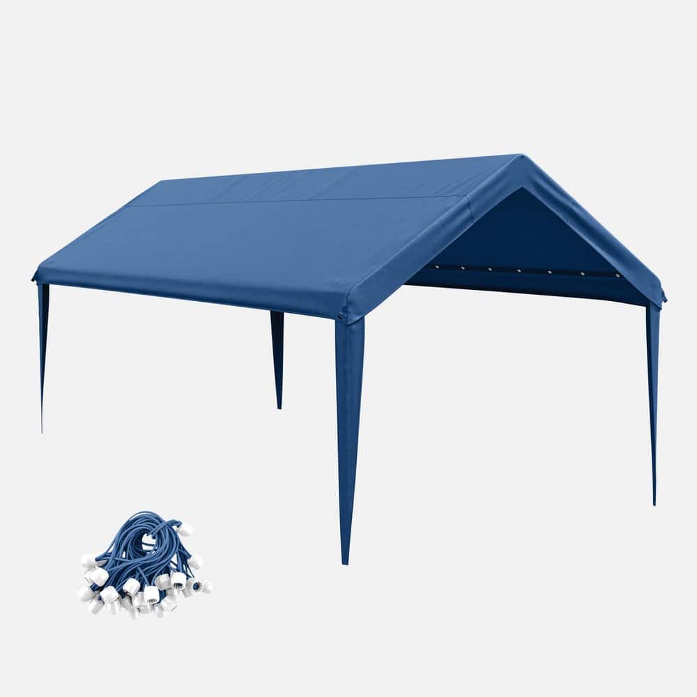 10 ft. x 20 ft. Outdoor Carport Replacement Cover, Heavy Duty Canopy with Ball Bungees (Frame Not Included) Blue price history on PriceWatchPro