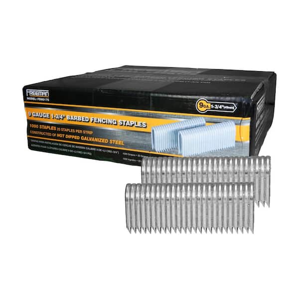 Freeman 9-Gauge 2 in. Glue Collated Fencing Staples (1000 count)
