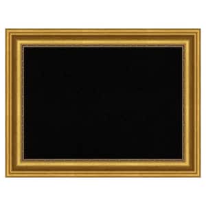 Parlor Gold Framed Black Corkboard 34 in. x 26 in. Bulletine Board Memo Board
