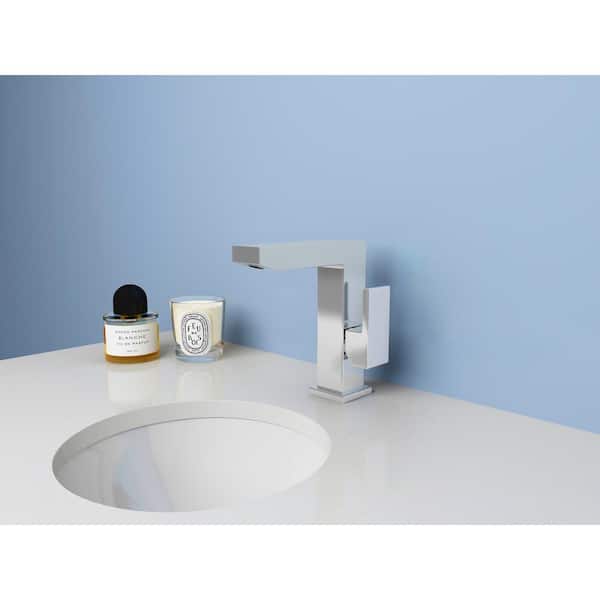 Mod Single Hole Single-Handle Bathroom Faucet in Brushed Nickel with Side Handle