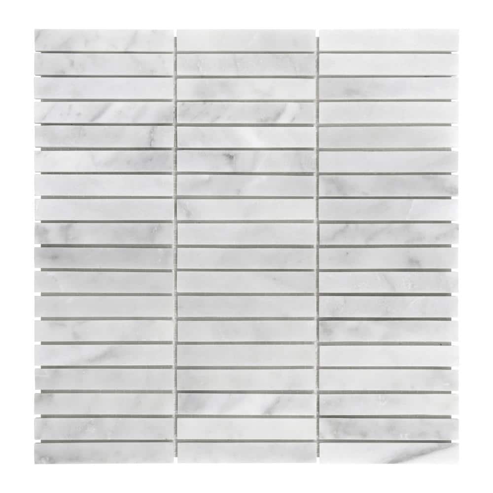 Carrara White Polished Marble Mosaic Tile for Wall and Floor