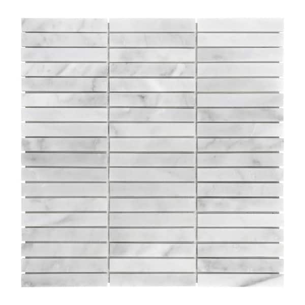 Apollo Tile Grey 10-in x 12-in Polished Natural Stone Marble Herringbone Floor and Wall Tile (5.29-sq. ft/ Carton)