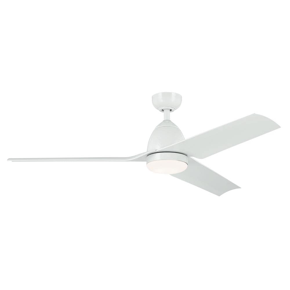 Fit 54 in. Outdoor White Downrod Mount Ceiling Fan with Integrated LED with Remote Control Included price history on PriceWatchPro