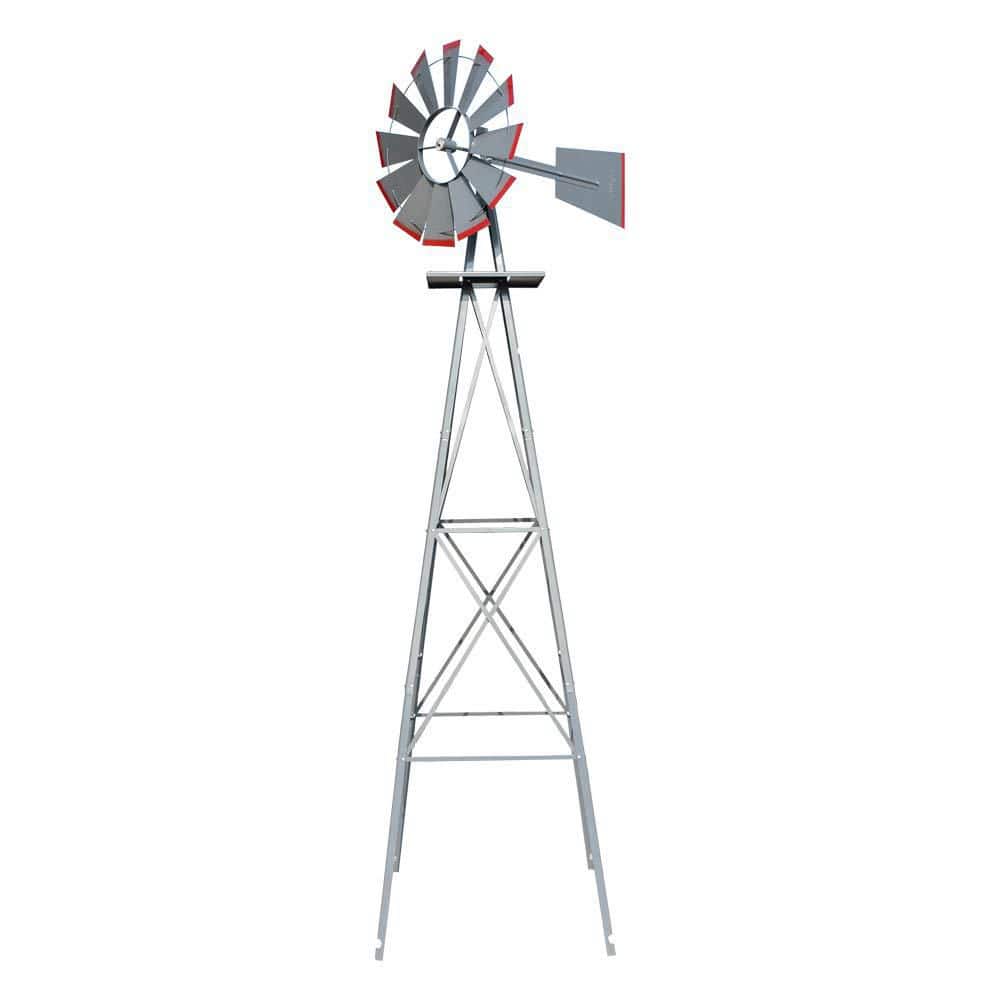 96 in. H Grey Steel Wind Windmill with Weather Vane price history on PriceWatchPro