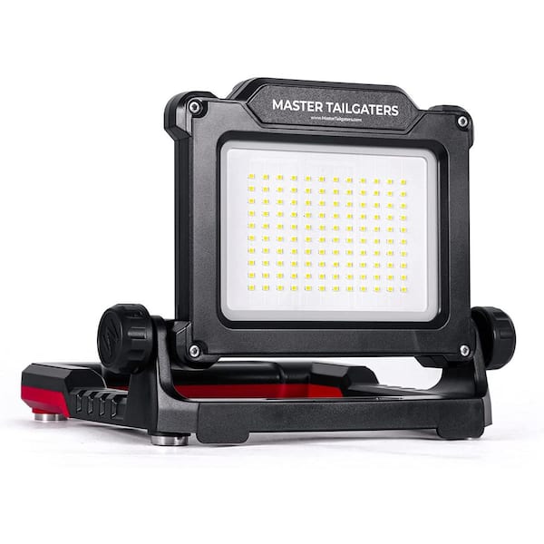 PartsMT LED Work Flood Light Powered by Makita 18-Volt Battery or Wall Plug with Magnetic Base and 180° Pivot