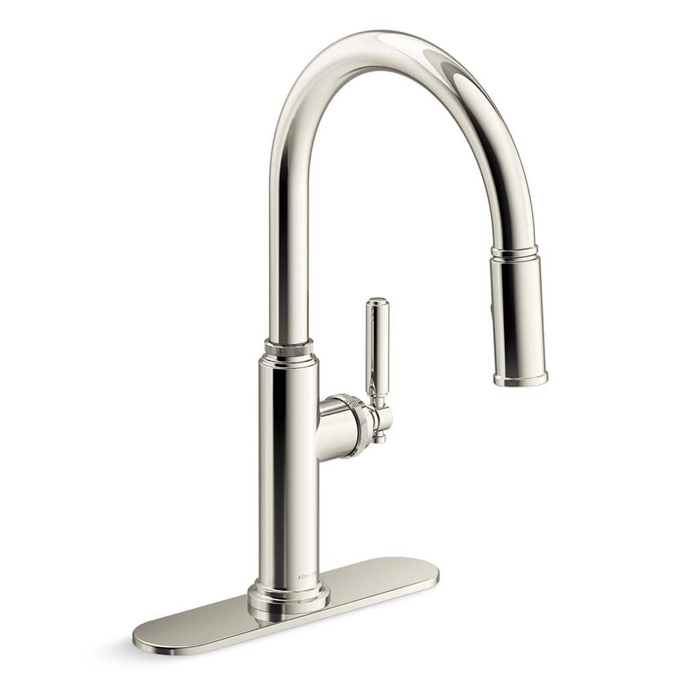 KOHLER Revolv Single Handle Pull Down Sprayer Kitchen Faucet in