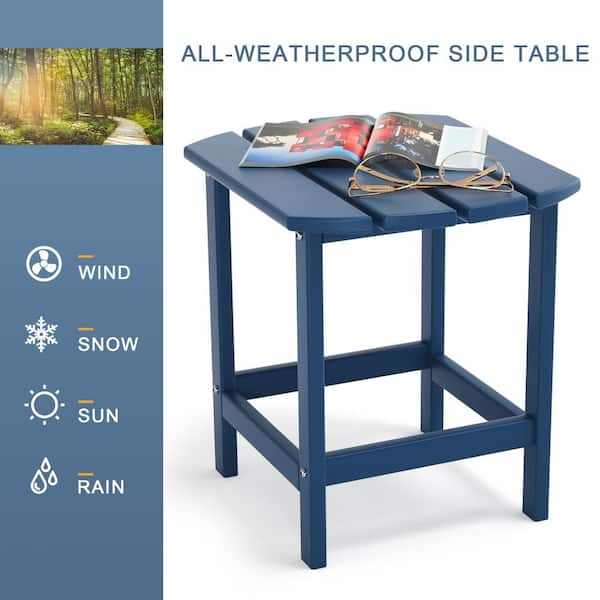 Plastic side store tables for outside