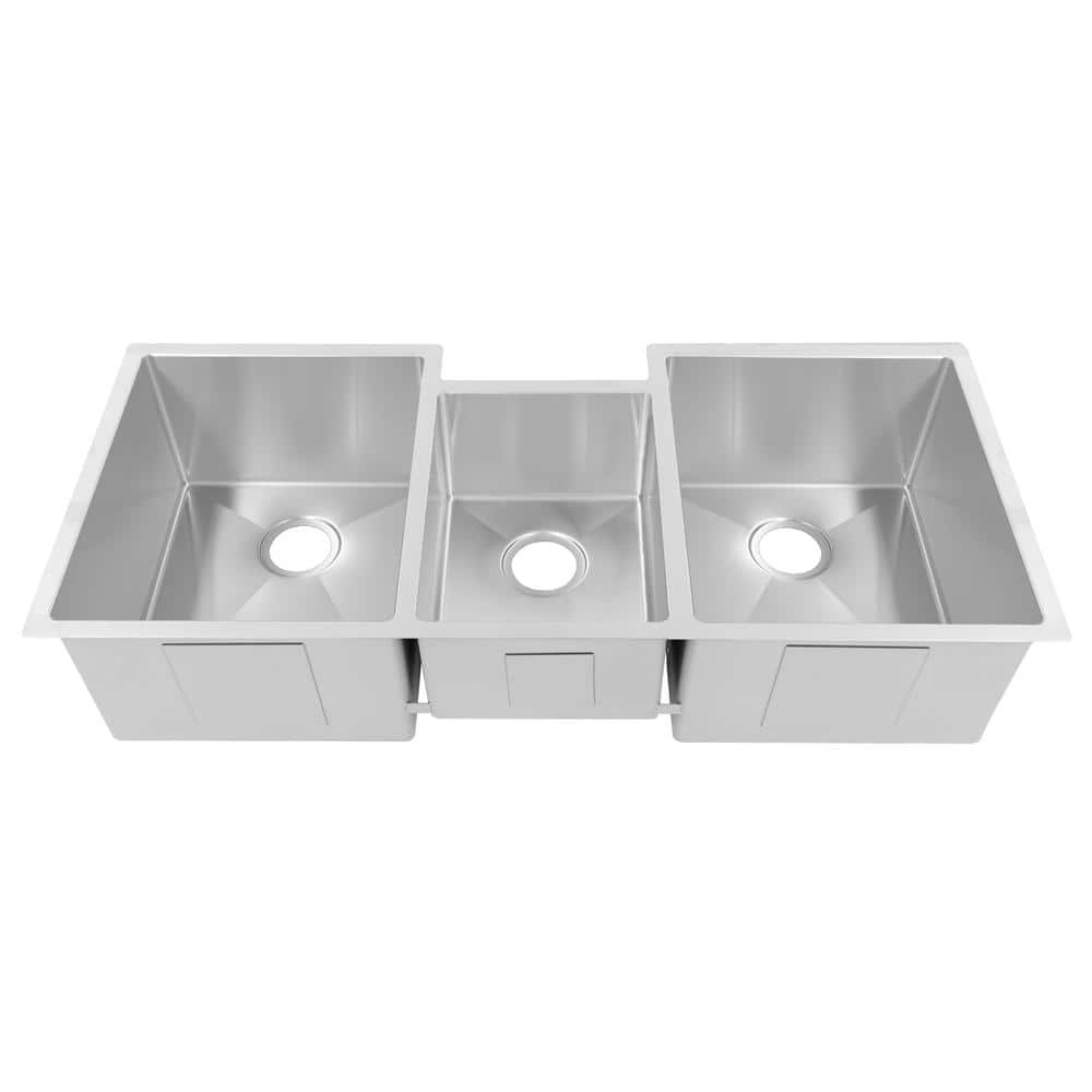 Breckenridge 45" Triple Bowl Stainless Steel Kitchen Sink