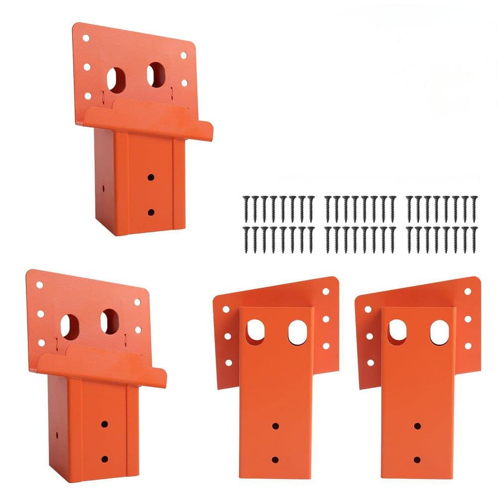 3.6 in. W x 3.6 in. D Compound Angle Brackets for Deer Stand Hunting Blinds and Tree Houses, Orange (4-Pack) price history on PriceWatchPro