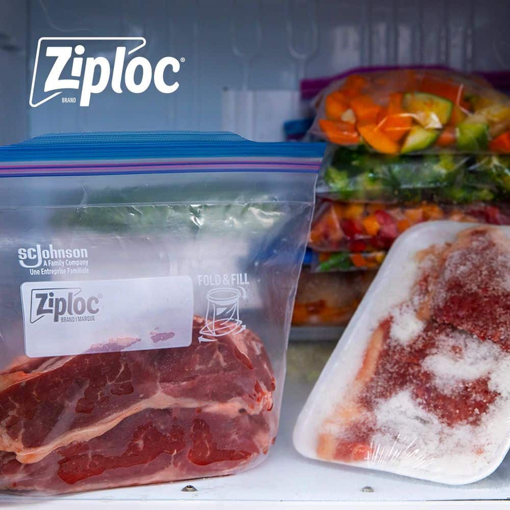 Ziploc Freezer Quart Plastic Bag - Value Pack (38-Count) 665255