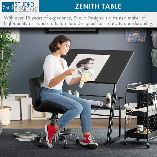 Studio Designs Zenith 42 in. W Drawing/ Writing Desk in Black with
