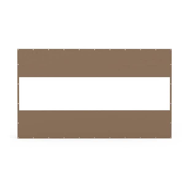 11.9 ft. x 6.9 ft. Beige Side Wall PVC Curtain with UV-Resistant and Waterproof Protection