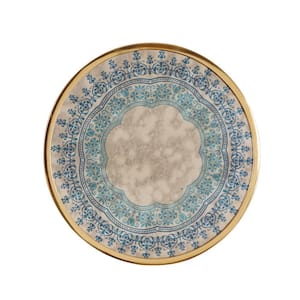 12.25 in. Elmira Oriental Wall Accessory with Blue Design