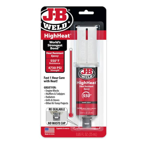 J-B Weld HighHeat 25 ml (0.85 fl. oz.) Temperature Resistant Epoxy Syringe
