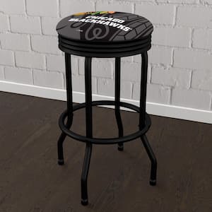 Chicago Blackhawks Logo 29 in. Red Backless Metal Bar Stool with Vinyl Seat