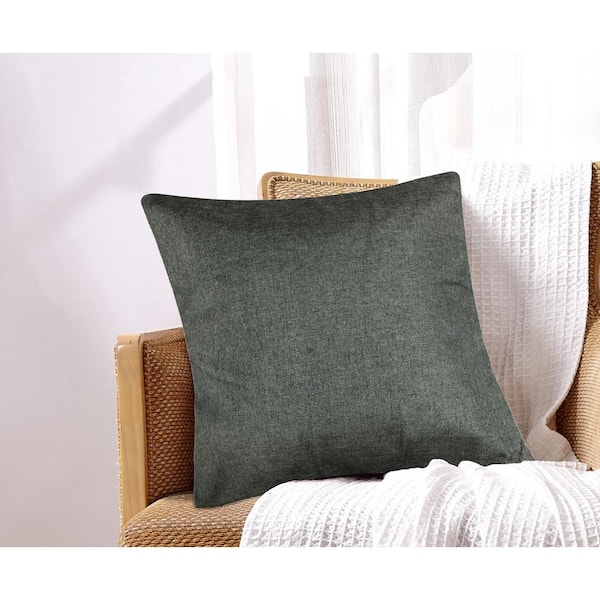 Harper Lane Massa Decorative Pillow Charcoal 18 in. x 18 in.