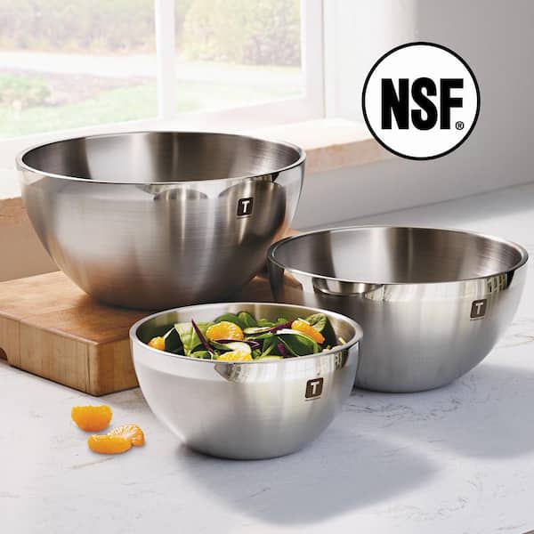 Tramontina Gourmet 3-Piece Double Wall Stainless Steel Mixing Bowls  80202/008DS - The Home Depot