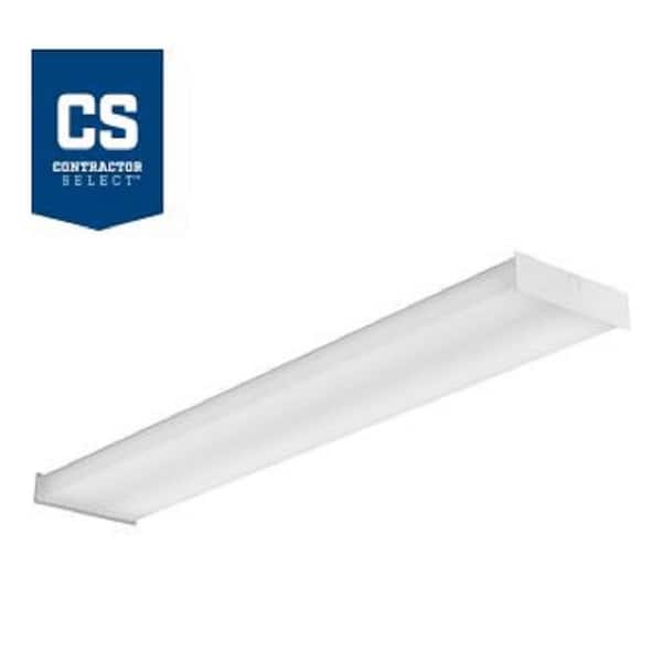 Contractor Select SBL4 Series 4 ft. Dimmable 4000K Cool White Integrated 3994 Lumen LED Square-Basket Wraparound Contractor Select SBL4 Series 4 ft. Dimmable 4000K Cool White Integrated 3994 Lumen LED Square-Basket Wraparound