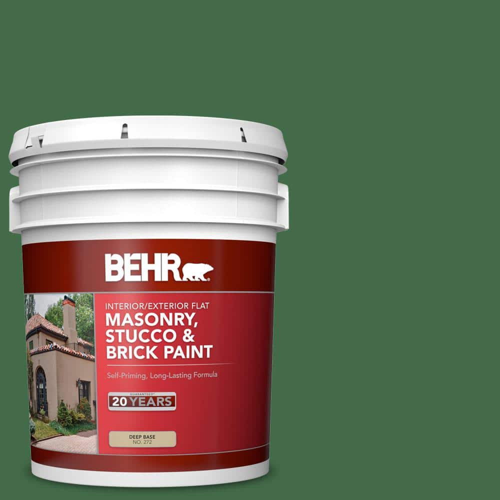 5 gal. #M400-7 Garden Cucumber Flat Interior/Exterior Masonry, Stucco and B