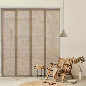 Yoga Light Filtering Adjustable Sliding Glass Door Blind with 23 in. Slates 86 in. W x 96 in. L