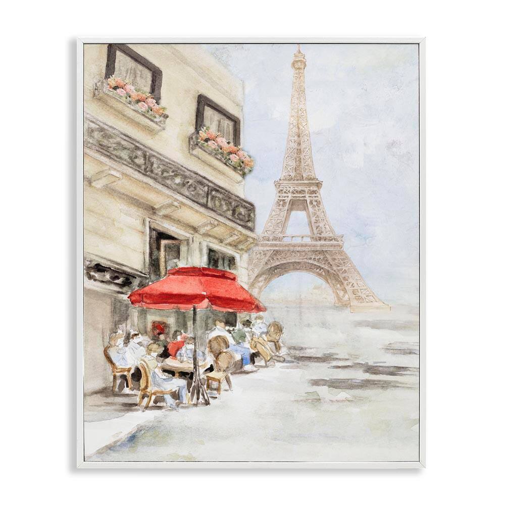 Sunday Lunch Eiffel Tower by Lanie Loreth White Framed Abstract Giclee Art Print 14 in. x 11 in. price history on PriceWatchPro