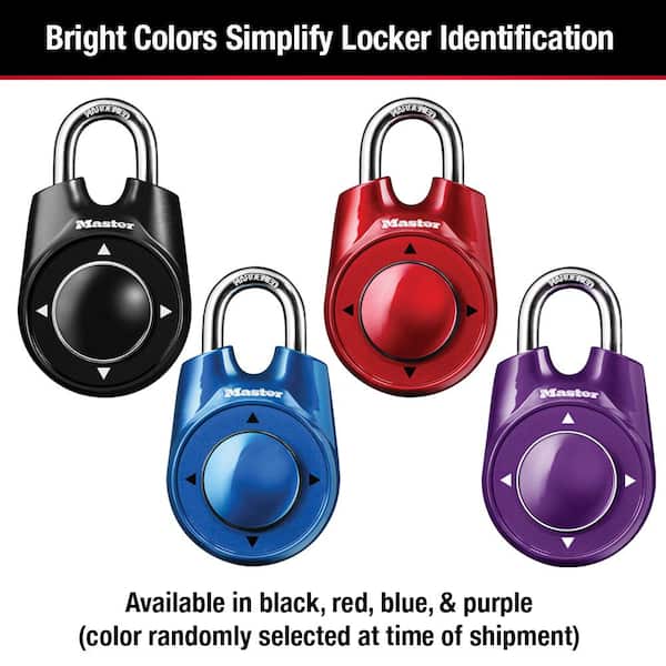 Master Lock Combination Locker Lock, Resettable, Assorted Colors 1535DHC -  The Home Depot