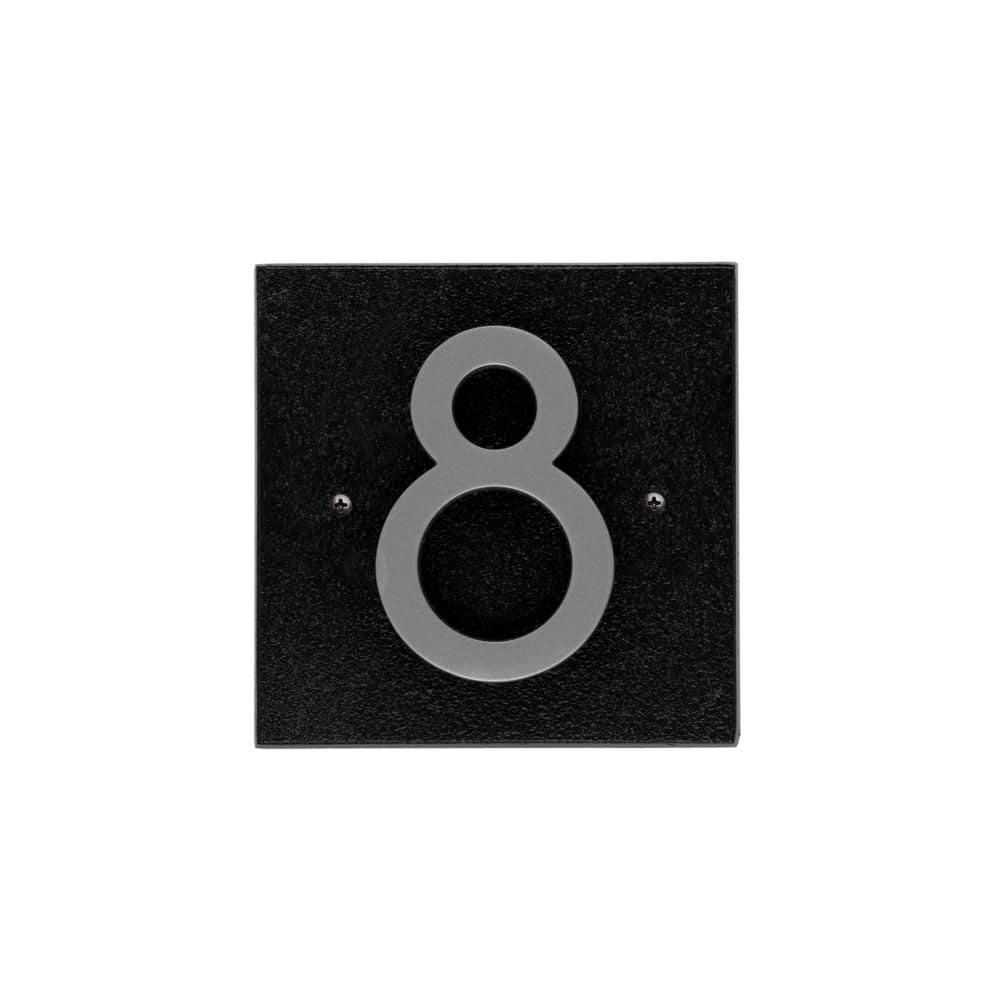 Floating Stand-Off 1-Number Horizontal Sign, Black /w/ Silver Modern Font Number price history on PriceWatchPro
