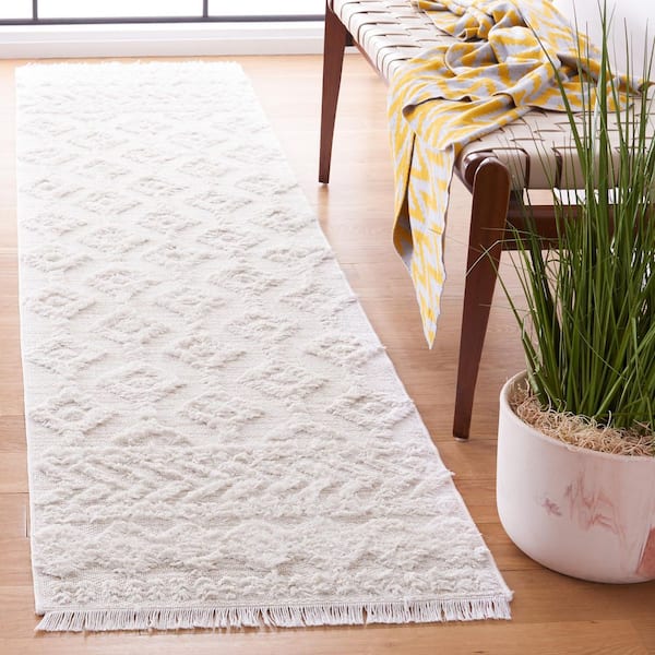 Augustine 2 ft. x 11 Ivory/Beige Geometric Runner Rug