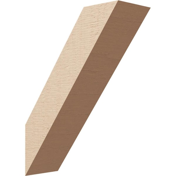 Ekena Millwork 5 in. x 18 in. x 14 in. Traditional Rough Cedar Woodgrain Timberthane Polyurethane Knee Brace, Primed