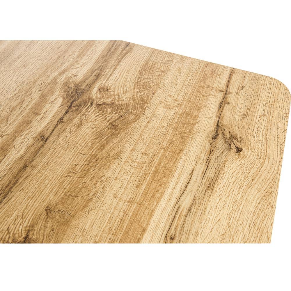Ravenna 63" Natural Reclaimed Wood Dining Table with Metal Base