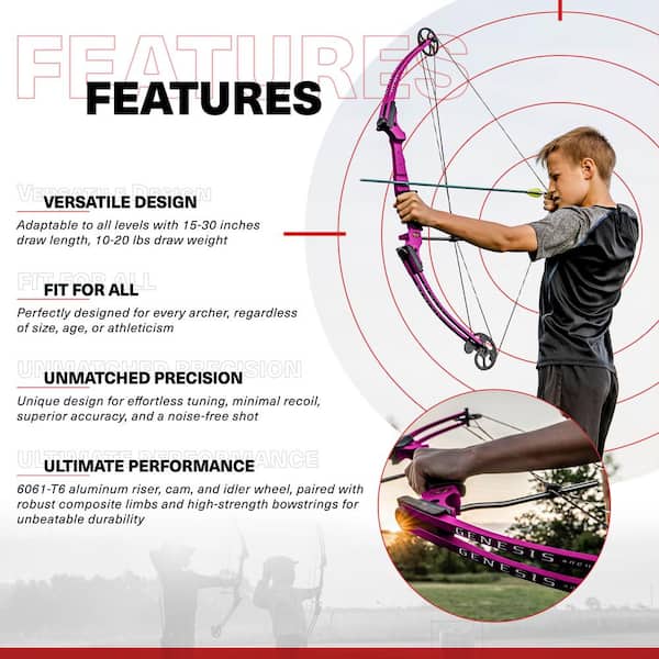 Purple Left Handed Universal Original Compound Practice Bow