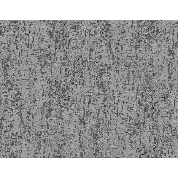 A-Street Prints Malawi Dark Grey Leather Texture Wallpaper
