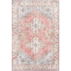 Lilibet Blush/Blue 5 ft. x 7 ft. 6 in. Area Rug