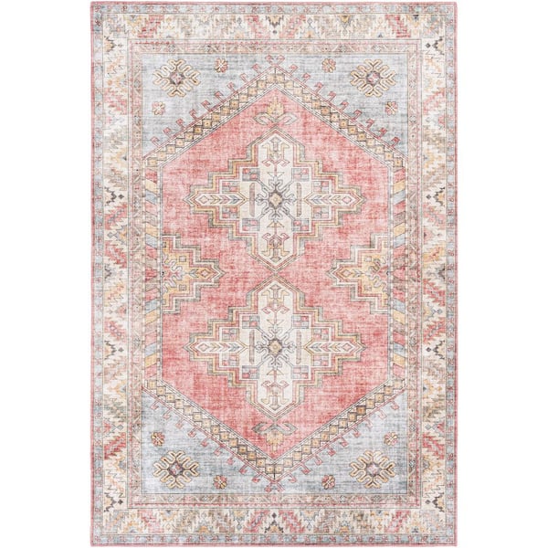 Livabliss Lilibet Blush/Blue 7 ft. 6 in. x 9 ft. 6 in. Area Rug