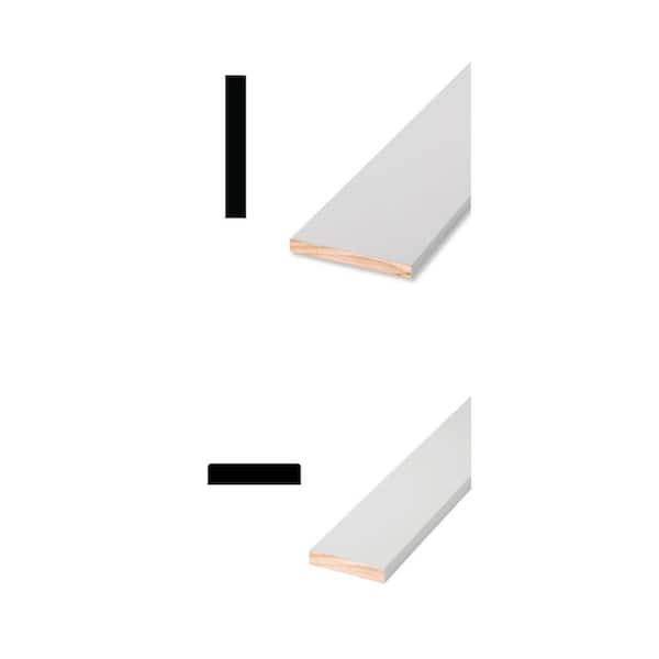 9/16 in. Primed Pine Casing Door (3-1/2 x 88 in, 36.67 ft) and 5-1/4 in Baseboard Moulding (144 in, 60 ft) Combo