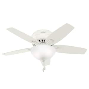 Newsome 42 in. LED Indoor Low Profile Fresh White Ceiling Fan with Light Kit
