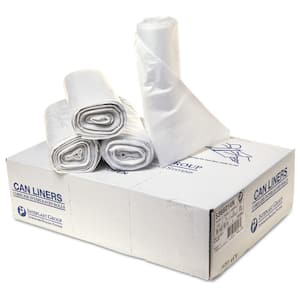 36 in. x 60 in. 55 Gal. 14 mic Clear High-Density Interleaved Commercial Trash Can Liners (25-Bags/Roll, 8-Roll/Carton)