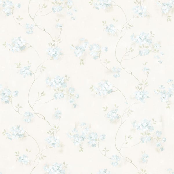 Chesapeake Rosemoor Aqua Country Floral Paper Strippable Roll (Covers 56.4 sq. ft.)