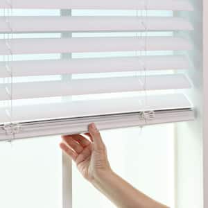 White Cordless Room Darkening Vinyl Blinds with 2 in. Slats - 34 in. W x 64 in. L