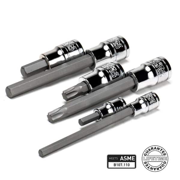 Details about   10PC SET SAE HEX BIT SOCKETS 3/8" & 1/2" DRIVE CR-V HEAT-TREATED DRIVERS CASE
