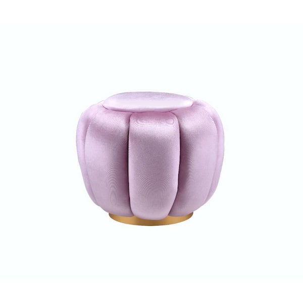 Unbranded Pink Velvet Ottoman Footstool