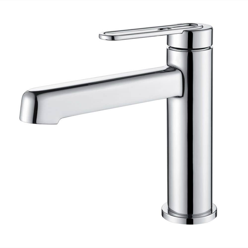 Single Handle Single Hole Bathroom Faucet Brass Modern Sink Vanity Basin Taps in Polished Chrome price history on PriceWatchPro