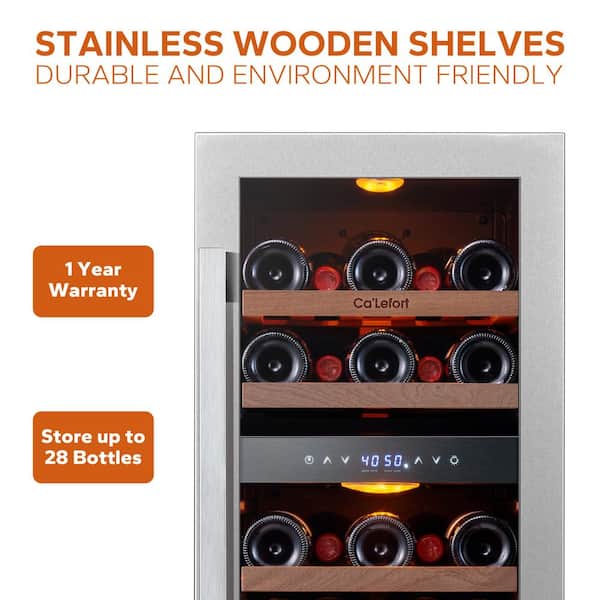 Ca'Lefort 30 in. Triple Zone 28-Wine Bottles 100-Cans