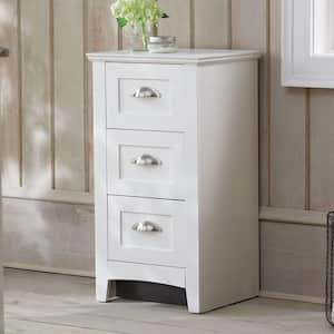 Lamport 18 in. W x 15 in. D x 33 in. H White Freestanding Linen Cabinet